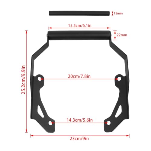 Support de navigation moto NC750X en acier robuste 12-22mm - 3