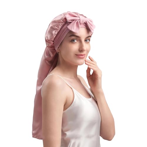 Xuancai Gorro de moda con correas ajustables, exquisito gorro para dormir, pelo rizado, banda elástica, SS2, Talla única