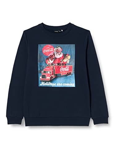 Licenza: FASHION UK Name It Nlmoluf Cocacola Sweat Unb Bfu Maglia di Tuta, Blu Navy. Dettagli: Truck, 170 cm Bambino
