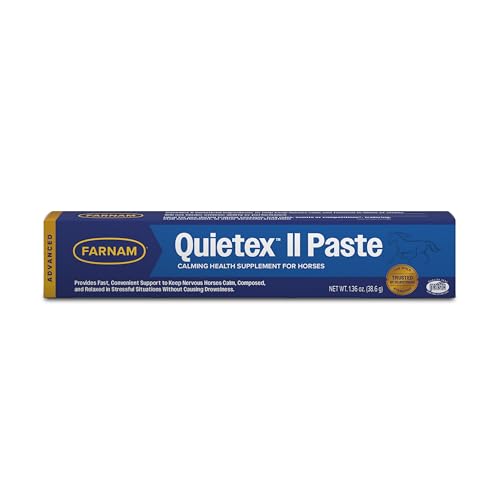 Farnam Quietex II Horse Calming Paste 32.5 ml Syringe Manage Nervous Behavior & Keep Horses Calm Focused & Composed 7 Stress-Relieving Ingredients Calm Magnesium Supplement