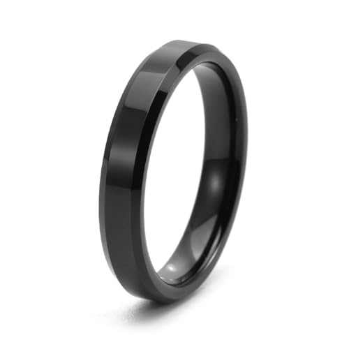 Bagues en carbure de tungstène pour femme de mariage Feng Shui de 4 mm