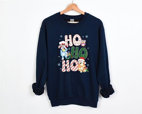 Blue Dog Christmas Sweatshirt for Adults4