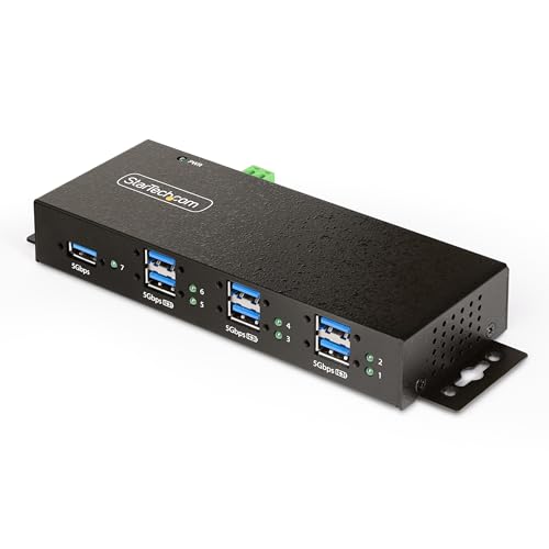 Hub USB de 7 puertos gestionable StarTech para solucionar reinicios manuales en rack