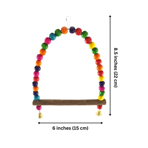 SunGrow Bird Swing and Fun Bundle, Keep Birds from Hatching Plans for World Domination with Joyful Colorful Items for Love Birds, Conures, Cockatiels, Finches, and Parakeets - Image 8