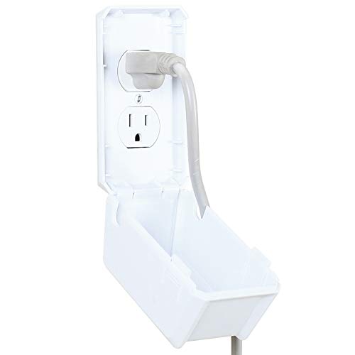 EUDEMON Baby Safety Electrical Outlet Cover Box Childproof Large Plug Cover for Babyproofing Outlets (Duplex Wall Plate) Easy to Install & Use (White)