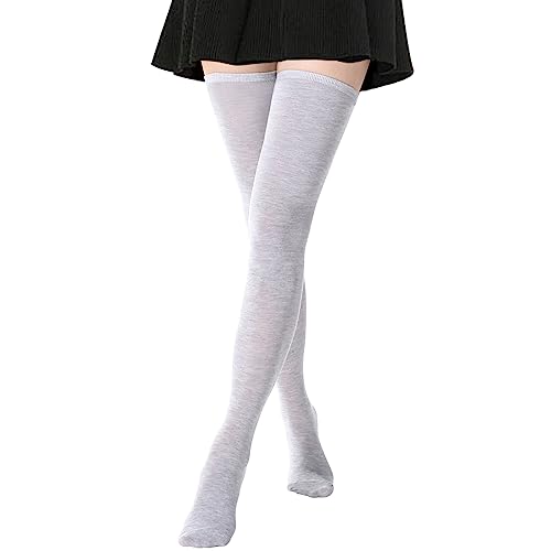 Image of DRESHOW Extra Long Thigh High Socks Striped Over Knee Socks for Women