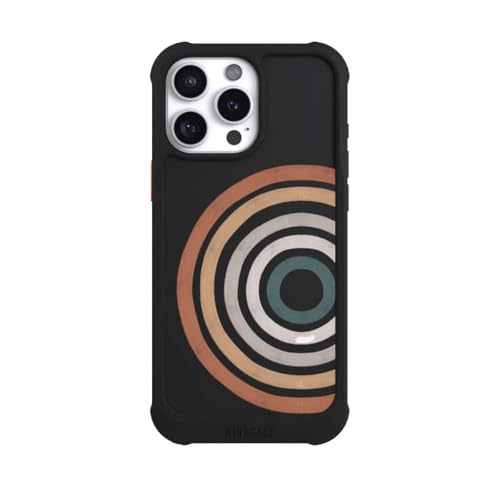 Coque antichoc iPhone 16 Pro Max NIVOmax avec cercles arc-en-ciel