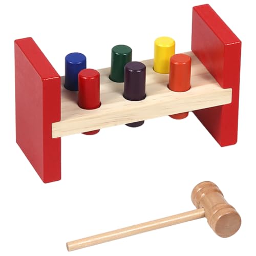 CIYODO 1Set Wooden Early Education Pounding for Color Recognition Educational Plaything for Safe Material for Skill Development and Color Discrimination