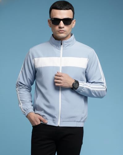 Image of MAYKR Mens Winter Jacket|Mens Oversized Jacket|Mens Blue Windcheater|7