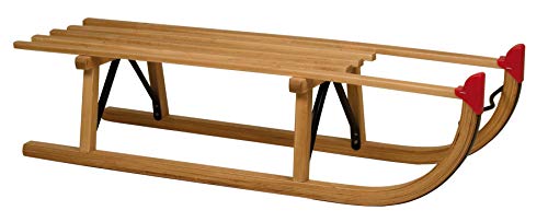 Nijdam Holzschlitten 100cm Schneeschlitten TÜV/GS Schlitten...