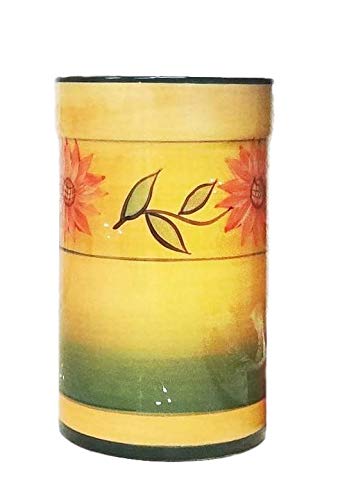 ACKCountry Sunflower Hand Painted Ceramic Utensil Jar With Wooden Tool, Utensil Holder, Utensil Crock, Modern Kitchen Decor, Kitchen Storage for for Spoon, Ladle, Spatula and More