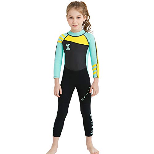 NATYFLY Roupa de mergulho infantil, roupa de banho térmica de neoprene de 2,5 mm, roupa de mergulho