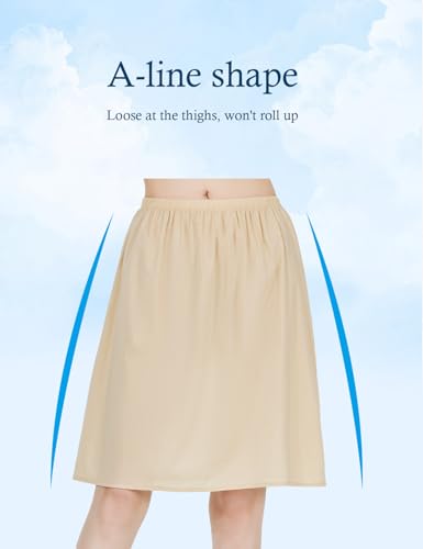 BEAUTELICATE Womens Half Slip 100% Cotton Vintage Underskirt in 3 Lengths4