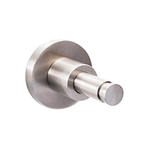 URBN.design - Schiele Series - Modern Robe Hook, Brushed Nickel Finish Cover