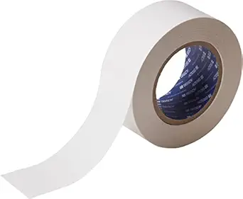 Brady ToughStripe Nonabrasive Floor Marking Tape, 100' Length, 2 Width, White (Pack of 1 Roll)