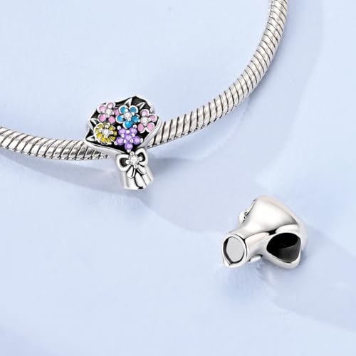Image of 925 Sterling Silver Charms,Hypoallergenic Beads,Compatible with Pandora Bracelets and Necklaces,Women Holiday Gift Pendants
