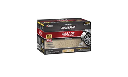 Image of Rust-Oleum 293515 RockSolid Polycuramine Garage Floor Coating, 2.5 Car Kit, High Gloss Tan
