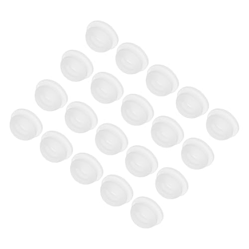 Image of MECCANIXITY 30pcs Silicone Snap in Locking Hole Plugs,10mm /0.4 Inch Mounting Diameter Narrow Groove Width 2mm Panel Seal Cover Round for Kitchen Bulkheads Waterproof Sealing Plugs Clear