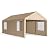 Gardesol Carport, 10'x20' Heavy Duty Carport with Roll-up Ventilated Windows, Portable Garage with Removable Sidewalls & Doors for Car, Truck, Boat, Car Canopy with All-Season Tarp, Beige