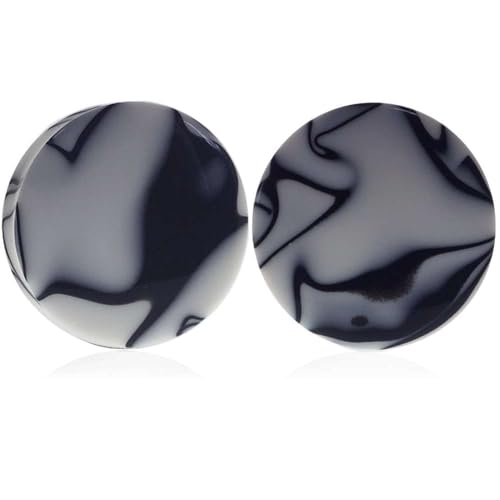 (1 PAIR ONLY) Acrylic Epoxy Double Flare Flesh Tunnel Gauge Earring Ear Piercing available size 8g (3mm) to 2