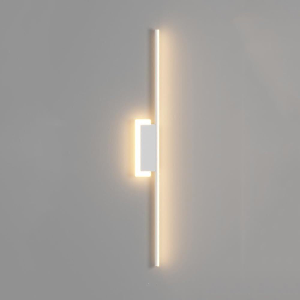 HXYSXHJUO Linear Wall Lamp Modern LED Light Indoor Vanity Acrylic Shade Sconce for Bedroom Bedside Living Room Study Corridor Entryway Restaurant Mounted Lamp(A-6000K,100 * 10cm)