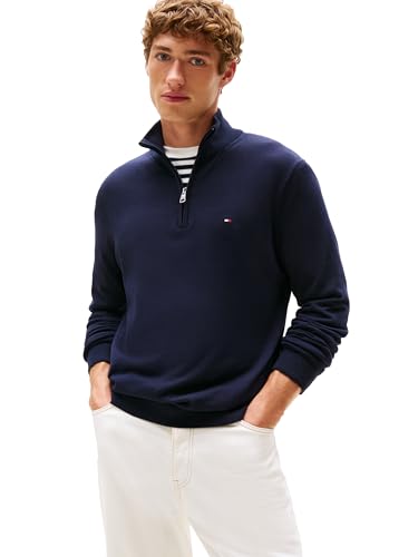 Tommy Hilfiger mens Lightweight Pullover Quarter Zip Sweater
