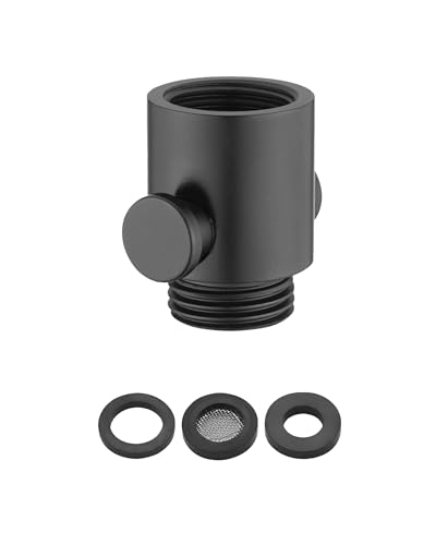 Metal Shower Head Shut Off Valve Handheld Showerhead Water Shut Off Valve Save Water Easy Installation Suitable for RV or Bathroom Matte Black