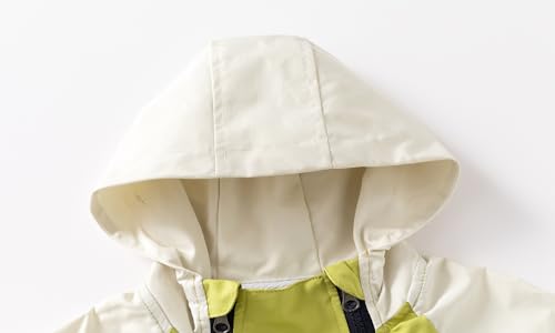 Meufam Toddler Boys Girls Color Block Double Zip Jacket Hooded Trench Fashion Lightweight Kids Windbreaker Coats Outerwear3