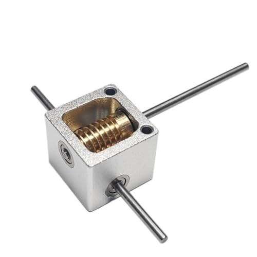 Angle Steering Worm Gearbox 2mm 3mm Shaft 90 Degree Angle Corner Device Self Locking DIY Reduction Transmission Commutator Driving Change(3mm to 2mm)