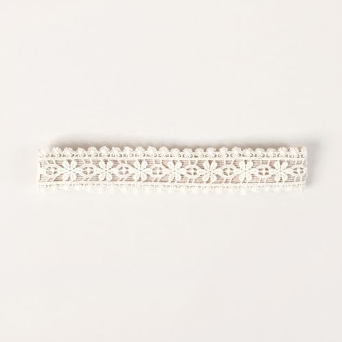 Boho Chic Lace Headband, Elastic Turban with Cream Wrap for Newborn Infant Girls (Style 4)4