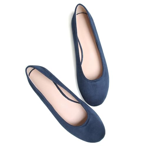 Image of Dear Time Women's Flats Comfortable Slip On Ballet Flats Soft Solid Casual Shoes