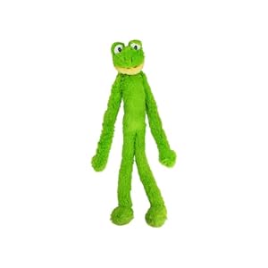 Multipet Swingin Slevin XXL Oversized 27-inch Green Frog Plush Dog Toy, Large Breeds