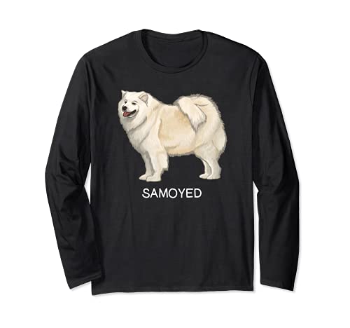 Samoyed Crazy Dog Lover Long Sleeve T-Shirt, Black