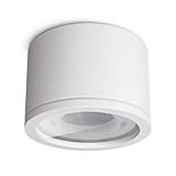 linovum NUHA Aufbauspot weiß Bad IP44 mit Fassung für 1x GX53 - Badezimmer Aufbauleuchte Spot Ø...