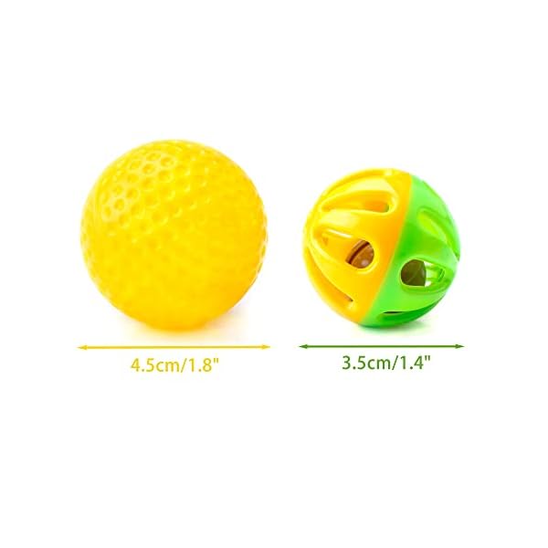 Chiwava Plastikglocke Katzenball Katzen Kätzchen Verfolgung Spielzeug Größe 1,6 "~ 1,8" 8 Arten sortierte Farbe – Bild 6