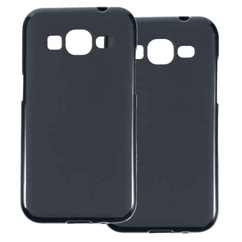 UOGNADGD 2-Pack TPU Case Compatible with Samsung Galaxy Core Prime Phone Cover - Shockproof Flexible Protective Accessories with Precise Cutouts (Black)