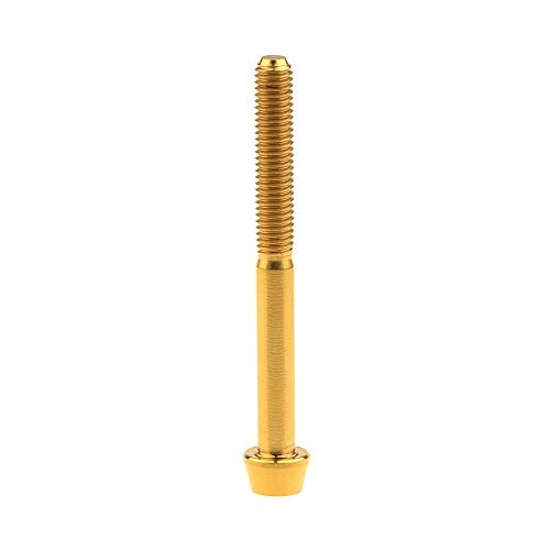 Image of Titanium Ti Bolt M5x9 16 18 20 25 30 35 40 45 50 55 60mm Tapered Head Screws Pack of 4 (M5x50mm, Gold)