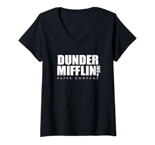 Womens The Office Dunder Mifflin V-Neck T-Shirt