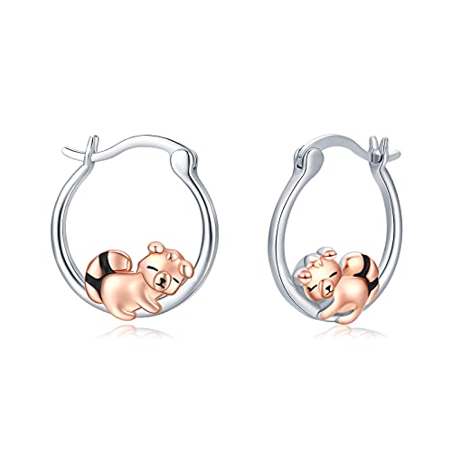 925 Sterling Silver Small Hoop Earrings for Sensitive Ears Cute Animal Jewelry Gifts for Women Daughter