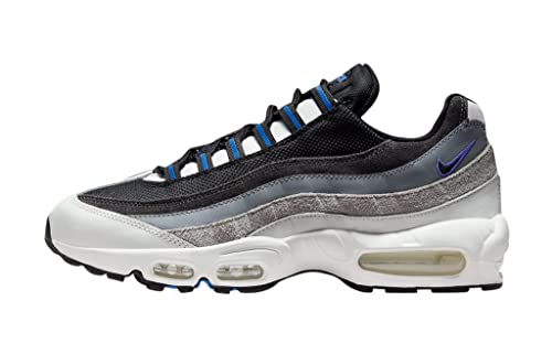 Nike Tênis masculino Air Max 95 Preto/Médio Azul Antracite (DH4754 001), Preto/azul médio-antracito, 8