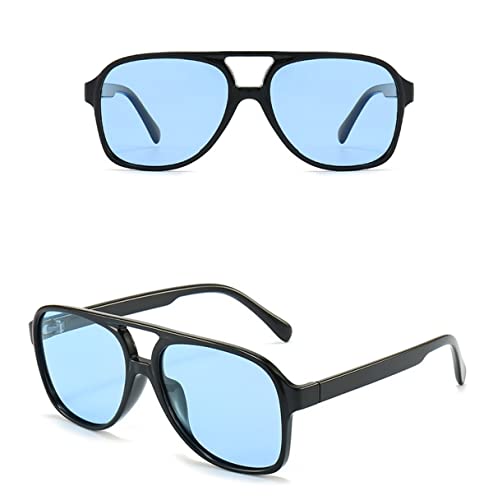 Image of Vintage Aviator Sunglasses for Women Men 70s Glasses Retro Oversized Yellow Lens Shades