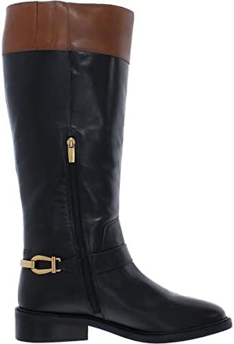 Vince Camuto Women's Footwear Women's Amanyir Riding Knee High Boot Fashion, Black/Cocoa, 6.5 | Image 1