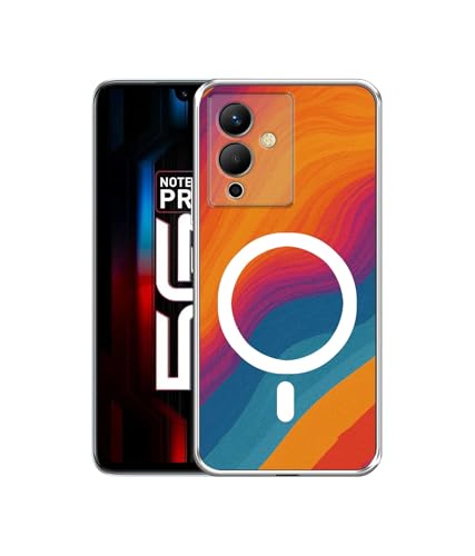 Image of Case Cover for Infinix Note 12 Pro 5G Sunset Spectrum Waves Magnetic Ring Design (Not Magnetic Compatible) | UV Printed Soft TPU Shockproof Back Case for Infinix Note 12 Pro 5G
