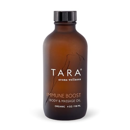 Image of TARA Spa Therapy Immune Boost Body & Massage Oil - Premium Organic Oil for Immune Support & Vitality, 100% Pure Essential Oils, Eucalyptus, Tea Tree & Lemon, 4 oz
