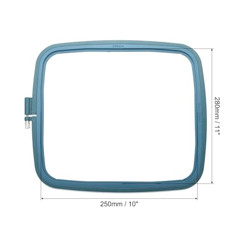 Image of PATIKIL 2 Pieces Square Embroidery Hoops Square Cross Stitch Hoops Frames ABS Plastic Embroidery Hoops for DIY Sewing Tools for Art Craft, Dark Blue