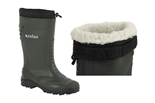 Cofan Bota de Agua | Con Forro Polar Cosido | Fabricado PVC | Color Verde Cover
