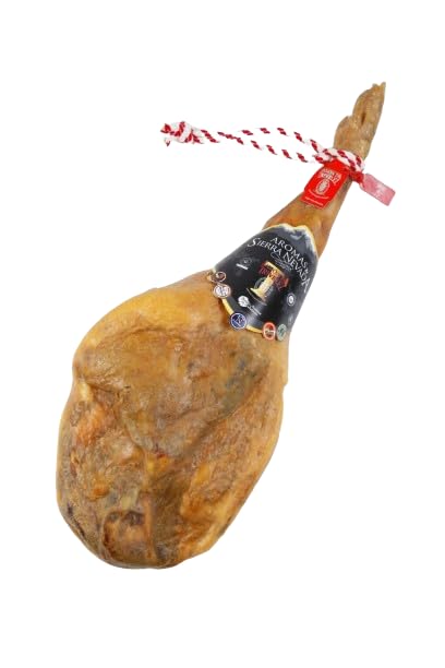 AROMAS SIERRA NEVADA - Jamón Denominación de Trevélez Rojo, Curación Superior a 20 meses, Origen España, Curación al Natural en Sierra Nevada, Sin Gluten, Sin Aditivos Ni Conservantes. (8kg a 8,5kg)