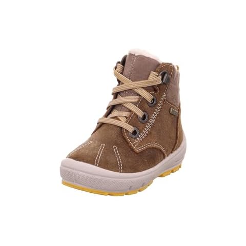 Superfit Boy's Groovy Snow Boot in Brown Yellow Cover