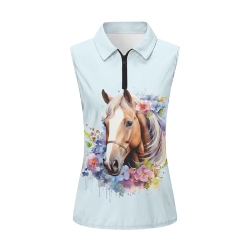 YEXIATODO Golf Sleeveless Tops for Women Racerback Summer Clothing Athletic Polo Golf Outfits Tennis Tank Top Size XS-2XL4