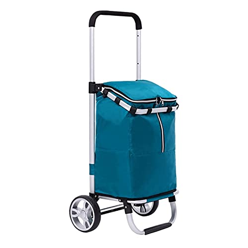 Einkaufswagen 28L Einkaufstrolley Auf Rädern Faltbarer Schubkarren Mit Kissengriff Zum Einkaufen…
